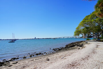 Sarasota bay harbor and bay landscape	