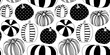 Black and white halloween pumpkin seamless pattern illustration. Fall season harvest vegetable background print for october holiday celebration or thanksgiving event. Decorative hand drawn texture.	

