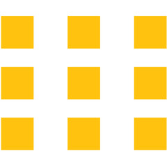 Poster - digital png illustration of yellow pattern of repeated squares on transparent background