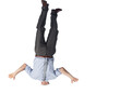 © vectorfusionart - Digital png photo of caucasian business man without head upside down on transparent background