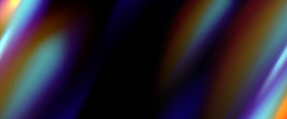 Wall Mural - black background with abstract iridescent gradient. vector realistic illustration of damaged dusty p