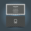 unique , trendy , minimalist business card template  with pattern ,details, and logo for business and other use vector editable design .