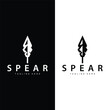 Spear Logo Old Vintage Rustic Simple Design Business Brand Spear Arrow