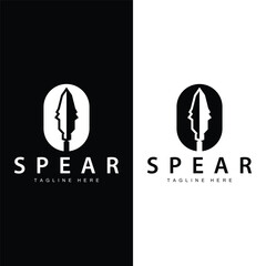 Spear Logo Old Vintage Rustic Simple Design Business Brand Spear Arrow