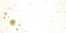 Golden Christmas Motifs Isolated On Transparent Background.