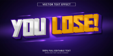 Wall Mural - Vector design editable text effect, you lose text style