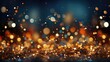 © Dana - Golden and red christmas lights - background wallpaper with glitter unfocused