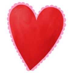 Wall Mural - Heart shape hand drawn clipart