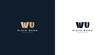 WU Letters vector logo design