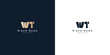 WT Letters vector logo design