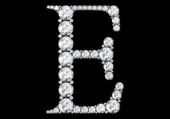 Wall Mural - Diamond letters with gemstones (high resolution 3D image)