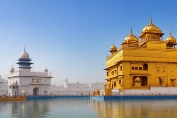 Golden Temple in Amritsar reflects serenity & spiritual bliss. A must-visit Indian architectural marvel!