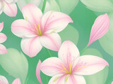 Fototapeta Motyle - seamless pattern with pink flowers,ai generative