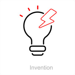 Invention and idea icon concept 