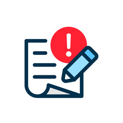 Poster - some information needs to be edit concept illustration flat design vector icon with line