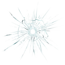 Bullet Hole In Transparent Glass PNG. Broken Glass PNG. Different Types Of Glass Crack . Broken Glass Sphere