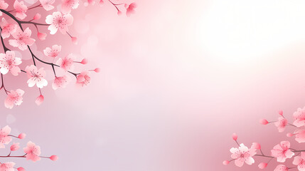 Wall Mural - Cherry blossom pattern PPT background poster web page, spring floral background