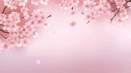 Wall Mural - Cherry blossom pattern PPT background poster web page, spring floral background