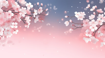 Cherry blossom pattern PPT background poster web page, spring floral background