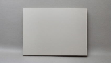Blank sheet of paper for grey tones for greetings, messages, invitations in minimalist style.