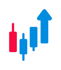 Poster - Rise on stock price vector icon illustration