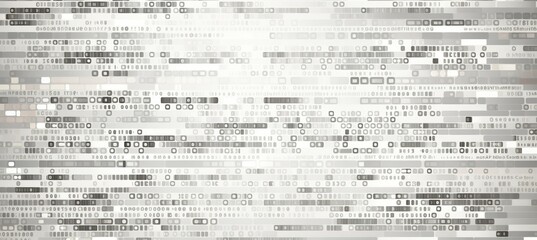 Sticker - Matrix code technology white background. Generative AI technology.	
