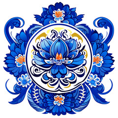 Wall Mural - blue vintage pattern