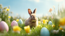 easter-bunny-flowers-eggs-free-stock-photo-public-domain-pictures