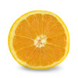 Half of orange with shadow on a transparent background, png ready to use