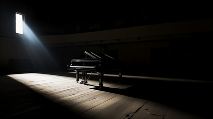 piano in the night