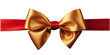 golden bow on isolated white vector