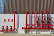 Industrial fire pump station for water sprinkler piping and fire alarm control system.