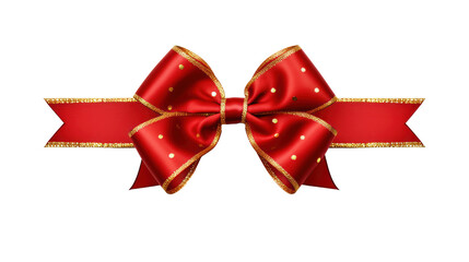 Beautiful ribbon and bow cut out from background.