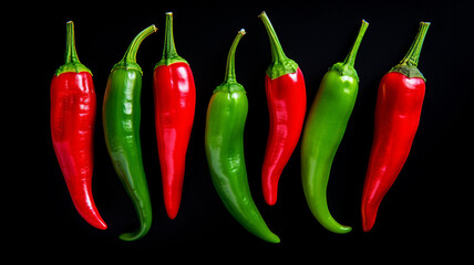 Wall Mural - red pepper on white background