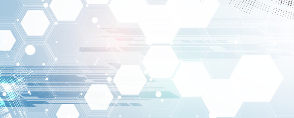 Technology Network Vector Background.. Science and technology presentation background. Big data connectivity software development wallpaper