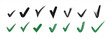 Painted tick mark collection - vector check symbol set