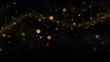 Black Sky With Golden Stars Template Background