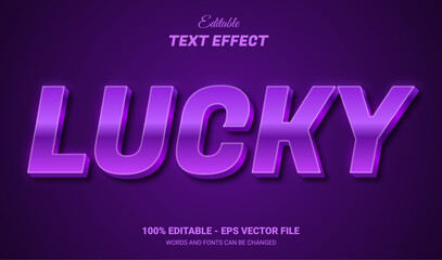 Wall Mural - lucky editable text effect