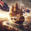 Australia Day, 26 January, is the anniversary of the arrival of the First Fleet of 11 convict ships from Great Britain, and the raising of the Union Jack at Sydney Cove by its commander Captain Arthur