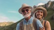© iuricazac - Elderly pairs finding joy in a mountain hiking adventure.