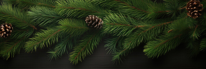 Festive composition with fir tree branches