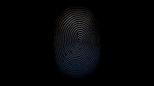 Fingerprint On A Black Background