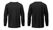 3D model blank black long sleev shirt mockup