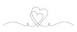 love line art style. line art heart. valentine, wedding, anniversary vector elements