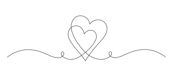 Wall Mural - love line art style. line art heart. valentine, wedding, anniversary vector elements