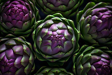 Close Up Of Raw Artichoke Vegetables