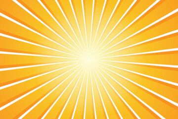 Wall Mural - Sunburst vector illustration with a radiant background, conveying a retro