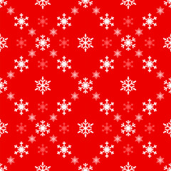 Poster - Christmas snowflakes seamless pattern for winter holidays