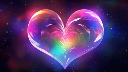 Wall Mural - galaxy cosmic heart background. bright stars night sky, romantic magic night, love and valentine’s d