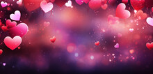 Valentine Background With Hearts